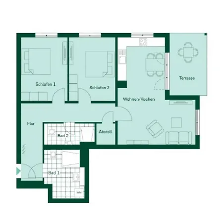 Apartamento Terrassenwohnung 